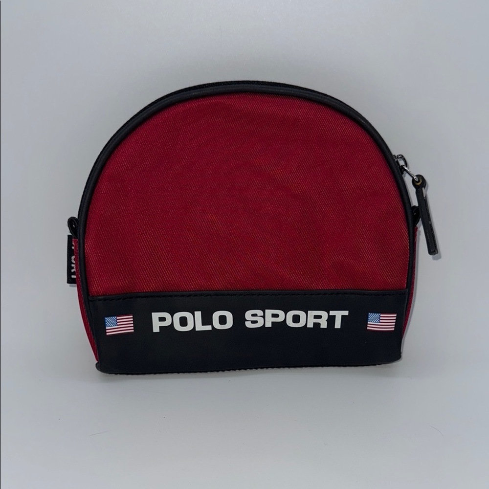Vintage 1990s Polo by Ralph Lauren Red and Black Toiletry Bag - Picture 3 of 5
